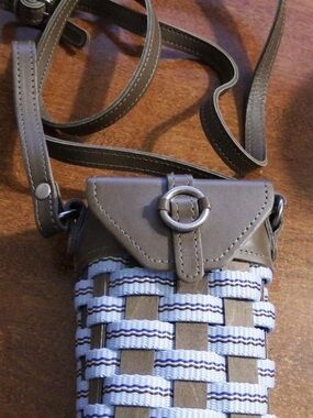 Longaberger 2009 Small Buckle Cabana Blue Crossboday